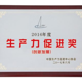 2017年获全国生产力促进创新发展奖
