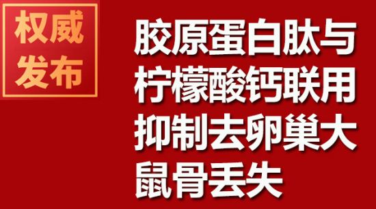 胶原蛋白肽与柠檬酸钙联用抑制去卵巢大鼠骨丢失