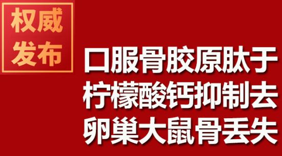 口服骨胶原肽于柠檬酸钙抑制去卵巢大鼠骨丢失